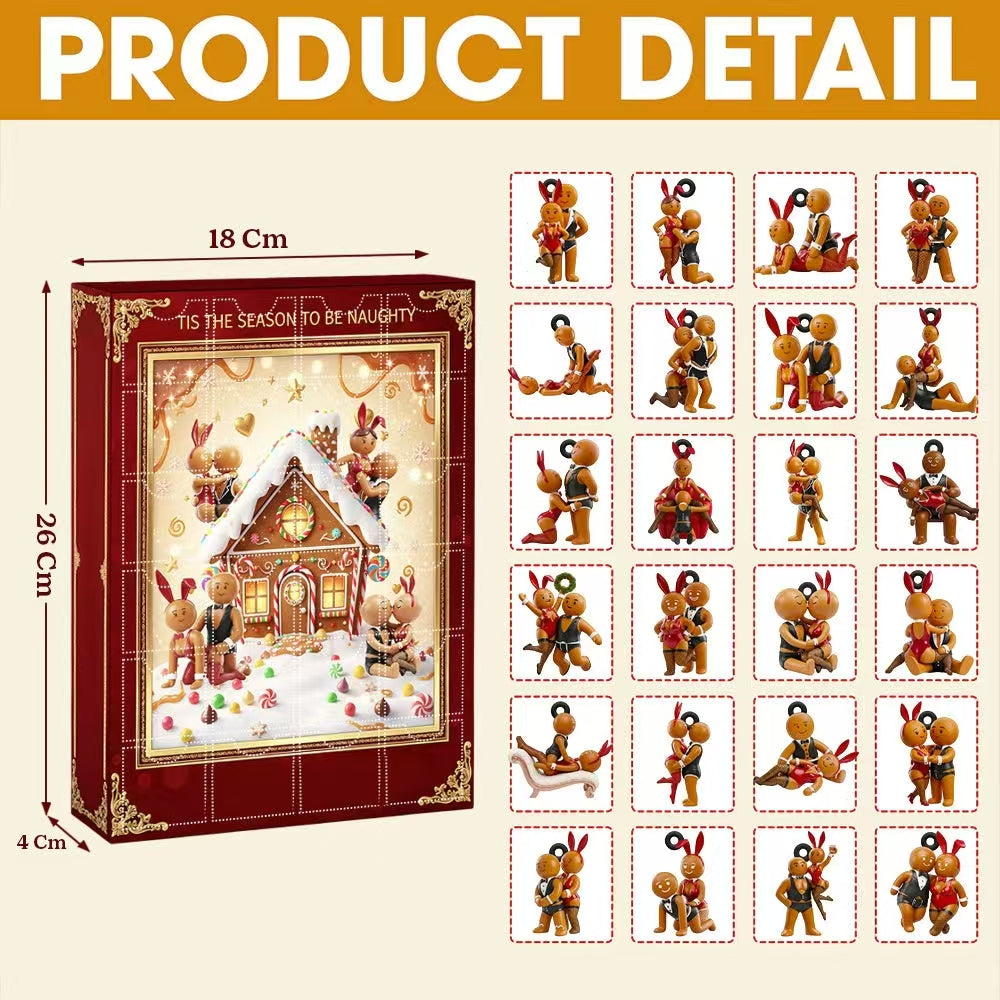 Gingerbread couple Christmas Arrival Holiday Advent Calendar
