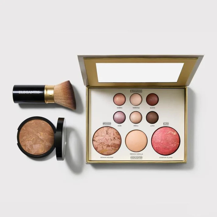 ✈️ Buy 2 Get Free Shipping 🔥 💄Baked Starter Kit (3PC) | Full Face Palette + Foundation + 🖌️Kabuki Brush