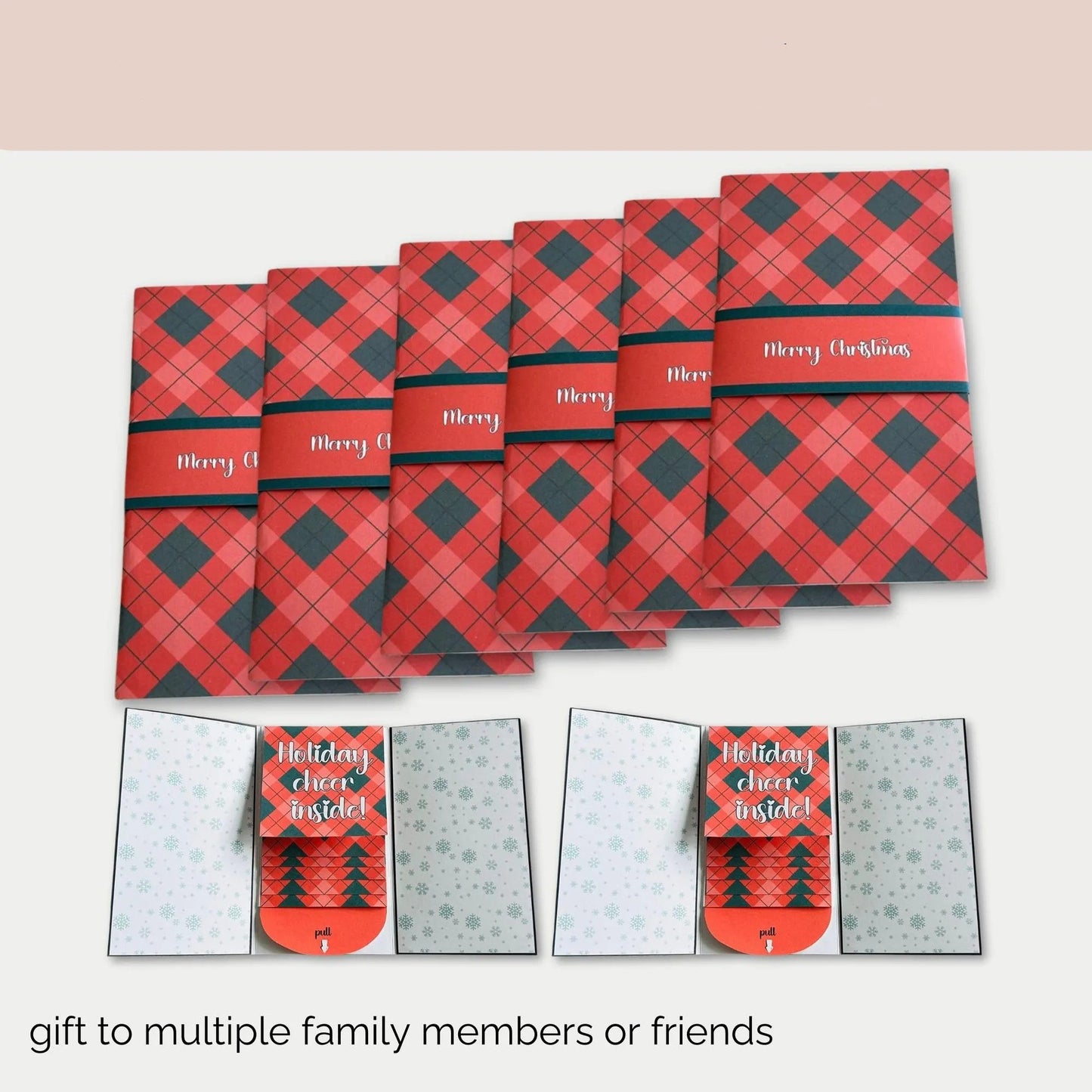 🔥LAST DAY 50% OFF - 🎅✨Handmade Waterfall Christmas Gift Card Booklet♻️Free PDF Included!