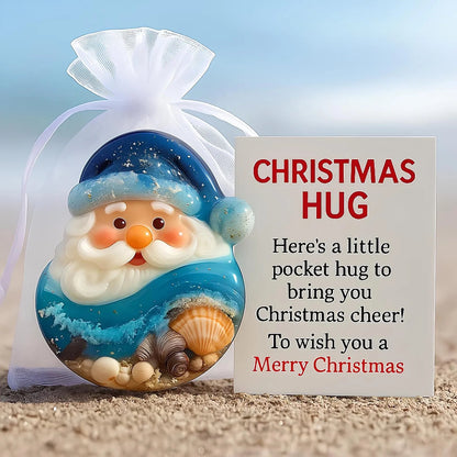 🔥LAST DAY 50% OFF - 🎅✨Sea Glass Santa Pocket Hug – Christmas Warmth in Your Hands! 🎄