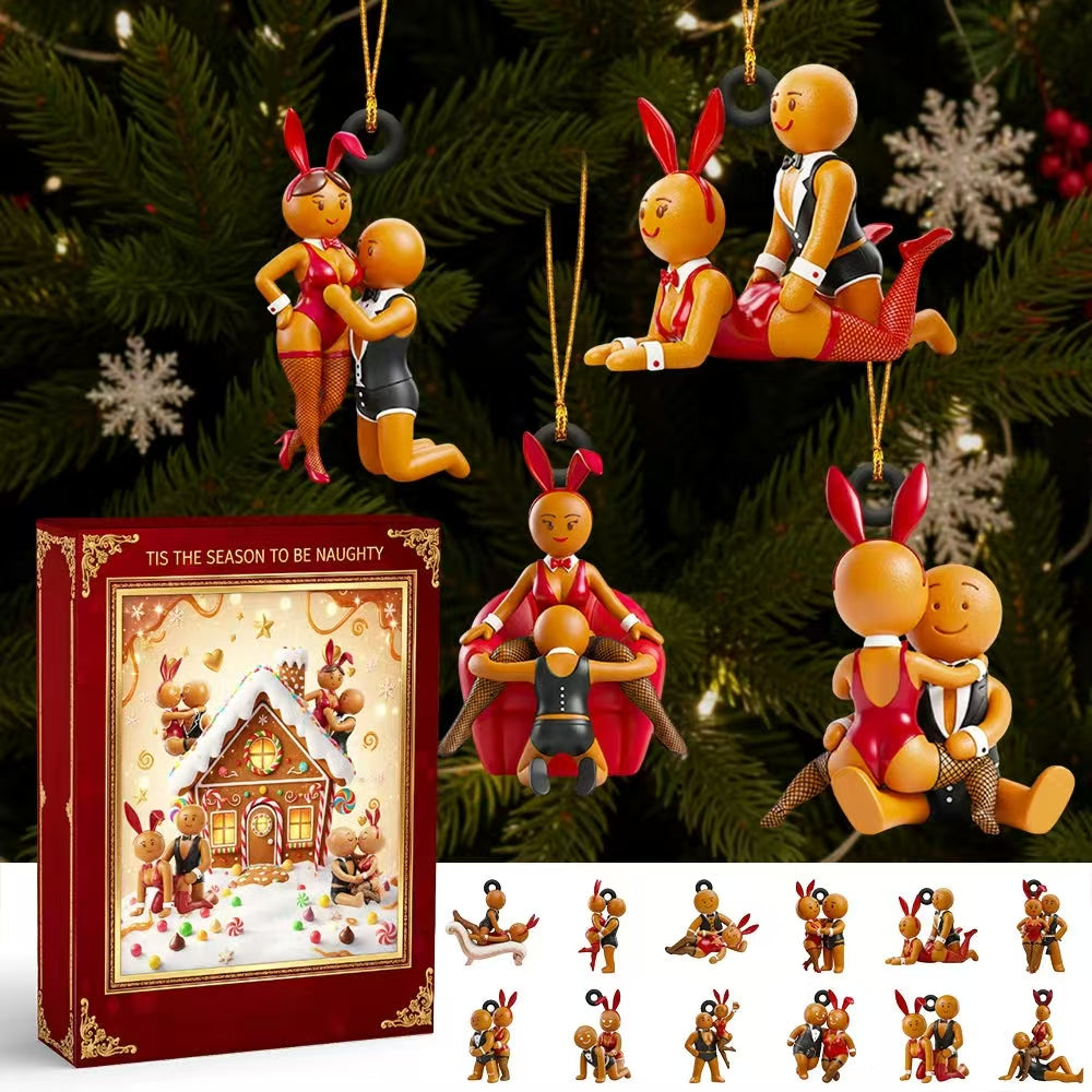 Gingerbread couple Christmas Arrival Holiday Advent Calendar