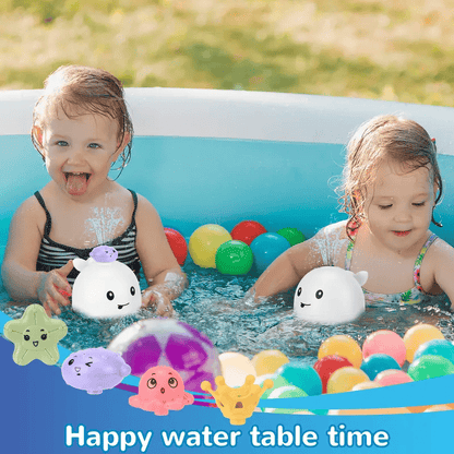 Water-Activated Glowing Whale Sprayer Toy | Baby Bath & Pool Fountain Sprinkler for 1 2 3 Year Old Kids | Toddler Gift for 1st Birthday