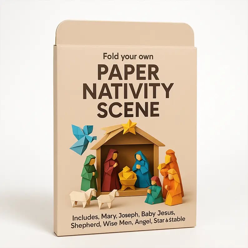 🔥Last Day 49% OFF - DIY Paper Nativity Scene✝️(Suitable for beginners)