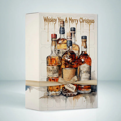 Whiskey Christmas Gift - Personalized Whisky Advent Calendar With Ornaments
