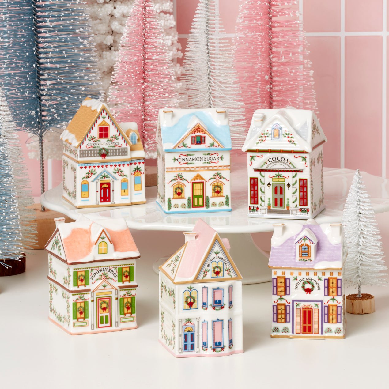 🎄✨ Holiday Village Spice House Set — A Mini Christmas Wonderland for Your Kitchen!