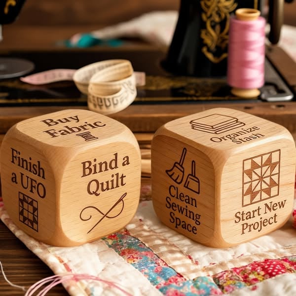 🔥Hot Sale - 🎲Quilter’s Decision Dice✨Natural Solid Wood & Handcrafted