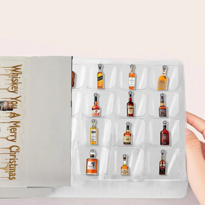 Whiskey Christmas Gift - Personalized Whisky Advent Calendar With Ornaments