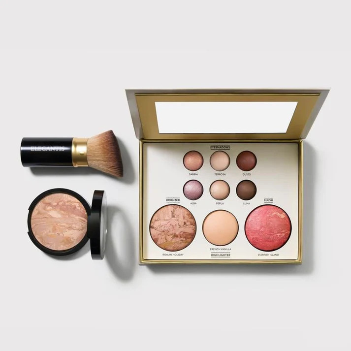 ✈️ Buy 2 Get Free Shipping 🔥 💄Baked Starter Kit (3PC) | Full Face Palette +  Foundation + 🖌️Kabuki Brush