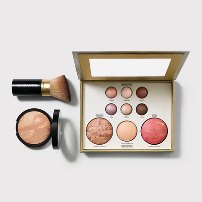 ✈️ Buy 2 Get Free Shipping 🔥 💄Baked Starter Kit (3PC) | Full Face Palette +  Foundation + 🖌️Kabuki Brush