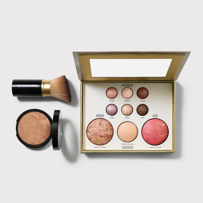 ✈️ Buy 2 Get Free Shipping 🔥 💄Baked Starter Kit (3PC) | Full Face Palette +  Foundation + 🖌️Kabuki Brush