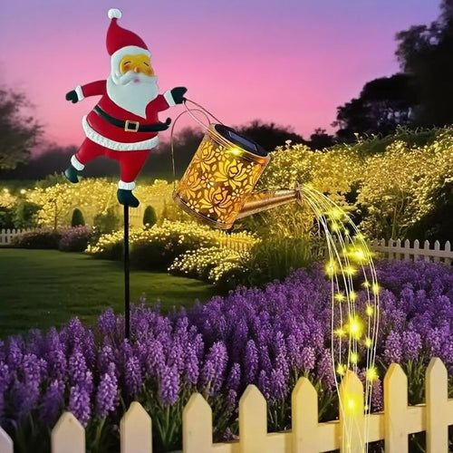 Christmas Early Bird Sale-Christmas Solar Kettle Lights Garden Lawn Decorative Lights Santa Kettle Ground Lamp Solar LED Night Lights Outdoor Garden Decor