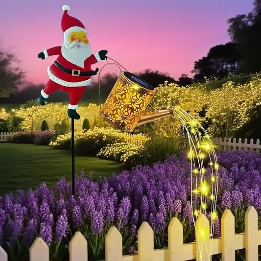 Christmas Early Bird Sale-Christmas Solar Kettle Lights Garden Lawn Decorative Lights Santa Kettle Ground Lamp Solar LED Night Lights Outdoor Garden Decor