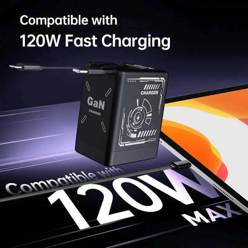 GaNPro 45W Retractable Fast Charger Cube