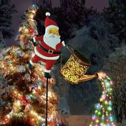Christmas Early Bird Sale-Christmas Solar Kettle Lights Garden Lawn Decorative Lights Santa Kettle Ground Lamp Solar LED Night Lights Outdoor Garden Decor