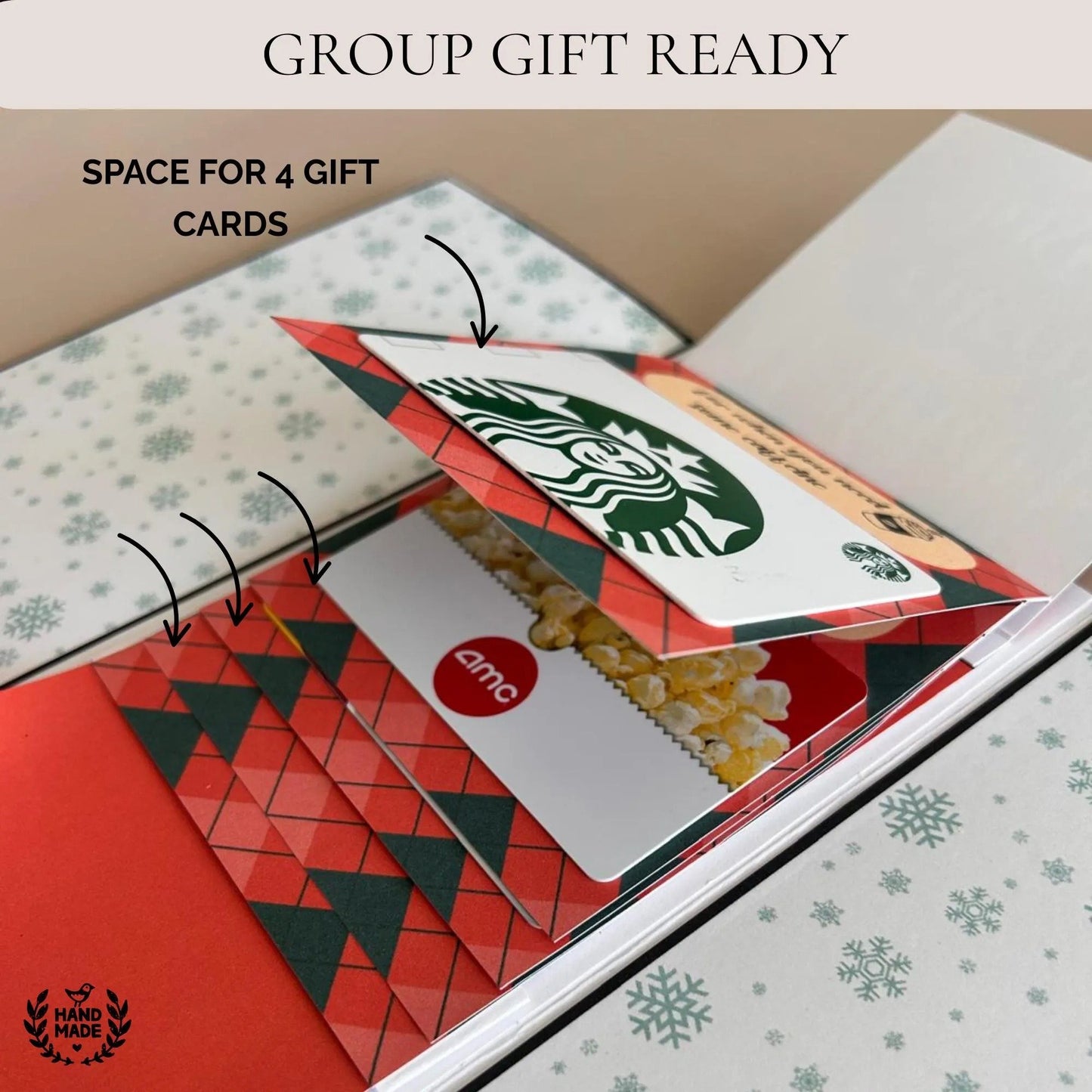 🔥LAST DAY 50% OFF - 🎅✨Handmade Waterfall Christmas Gift Card Booklet♻️Free PDF Included!