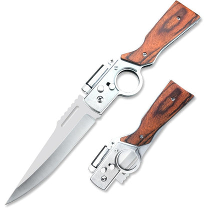 Folding Pocket Knife with LED Light