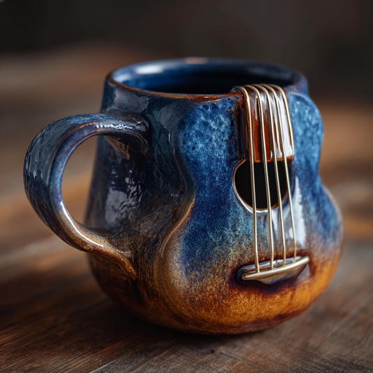 Acoustic Harmony Mug – Handcrafted Guitar-Inspired Coffee Cup